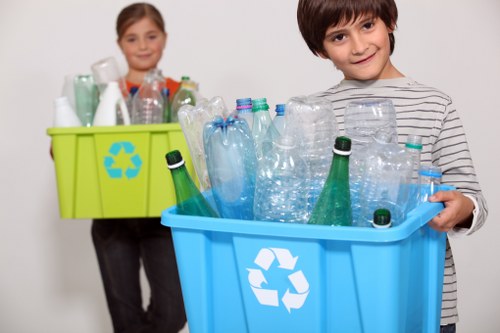 Professional waste clearance team at work