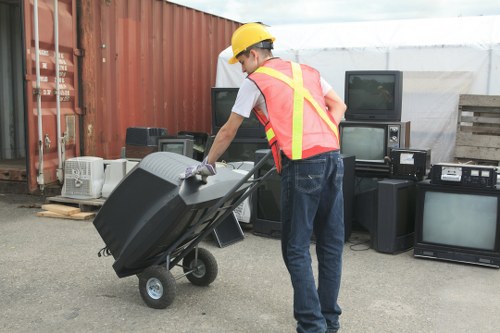 House clearance professionals sorting items
